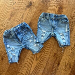 Hipster Toddler Distressed Denim Shorts (2 pair)